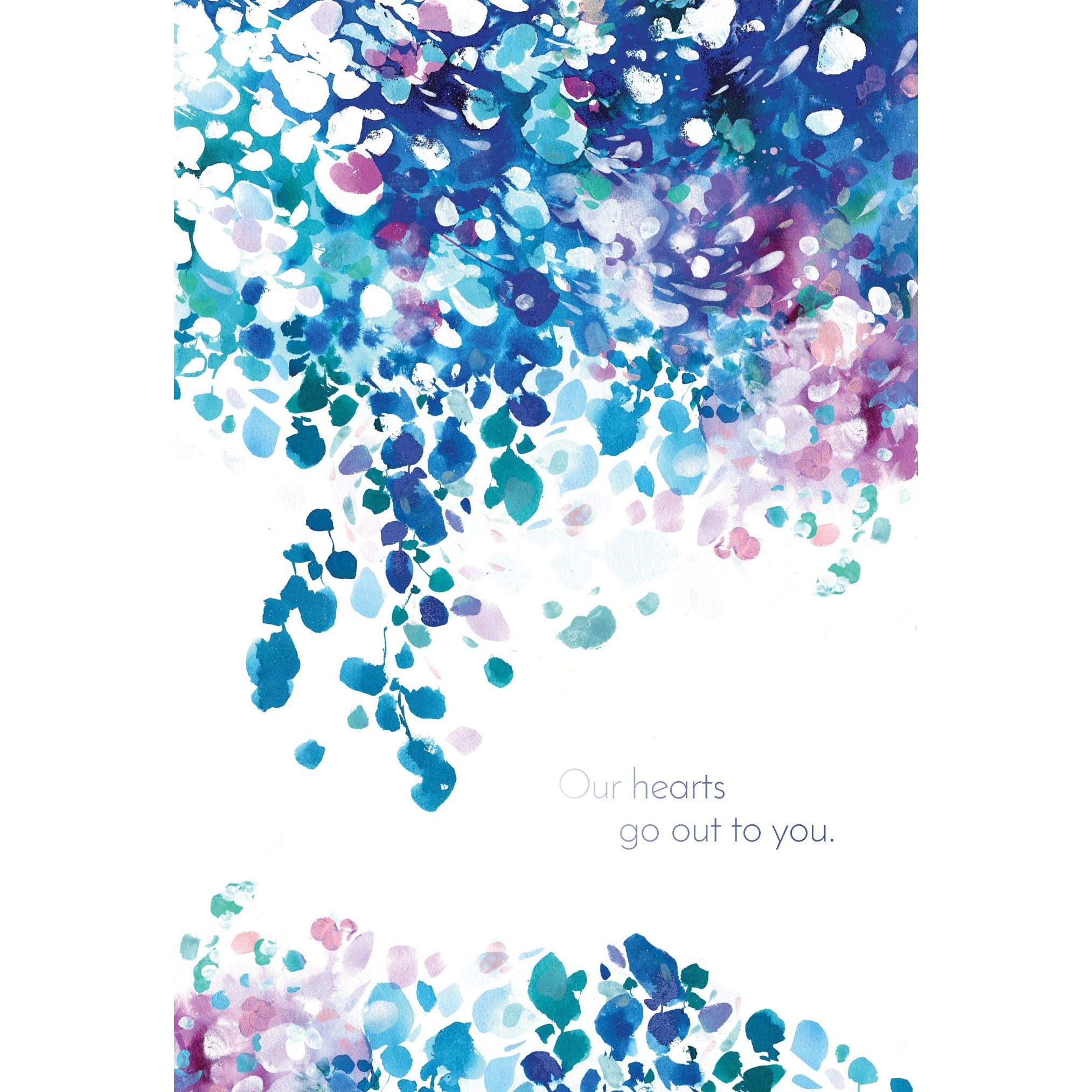 Painted Blue Sympathy Card From Us - Cardmore